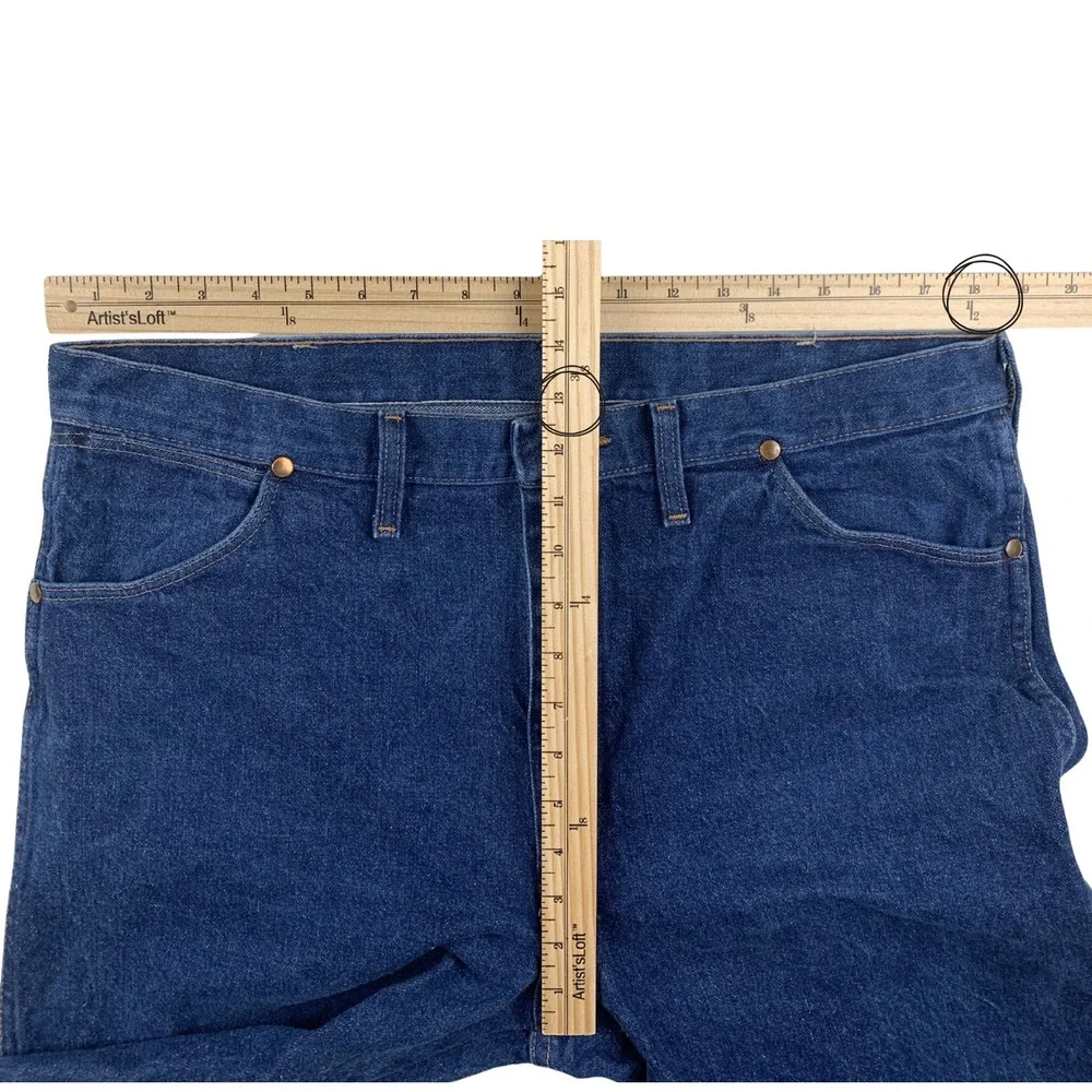 Wrangler 13MWZ Made in USA‎ Cowboy Cut Jeans 38x33 (37x29) Dark Wash Vintage EUC